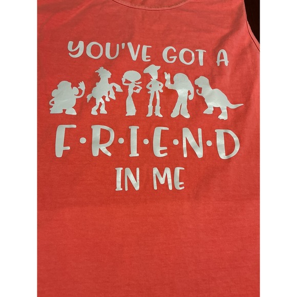 Comfort Colors Other - Comfort Colors Toy Story You've Got A Friend In Me Tank Top Coral Pink Large